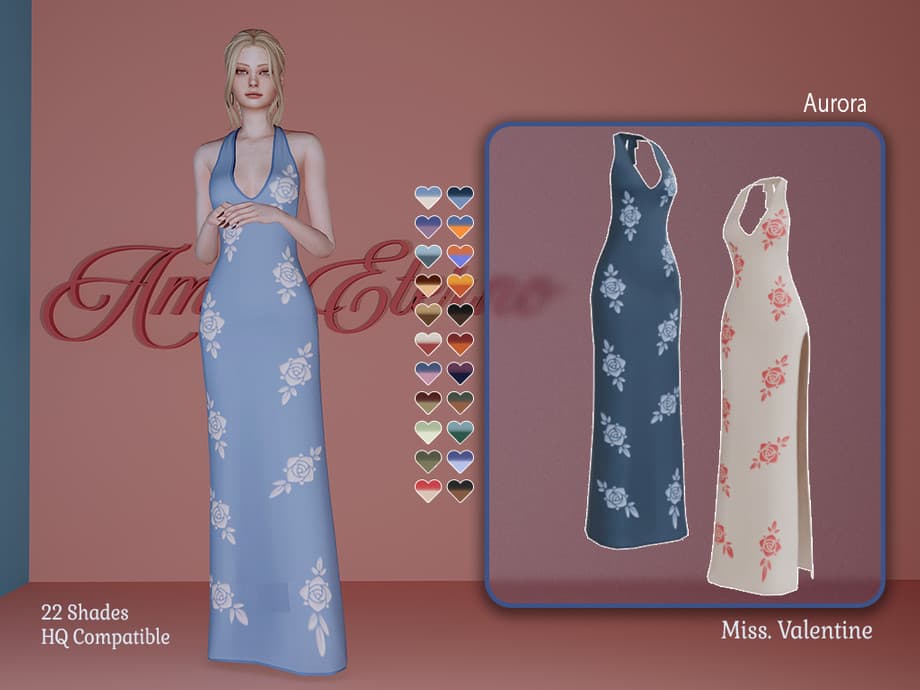 Платье Aurora long halter dress